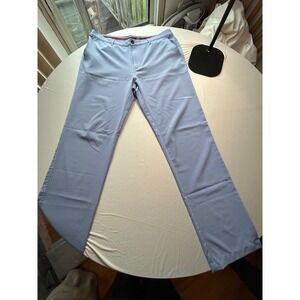 Short Par 4 Mens Light Blue Golf Pants Performance Stretch 34x34 Flat Front